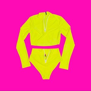Neon yellow fashion nova sorry bikini